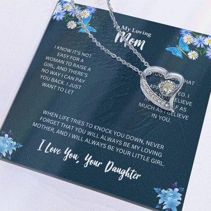 To My Loving Mom | I Love You - Forever Love Necklace