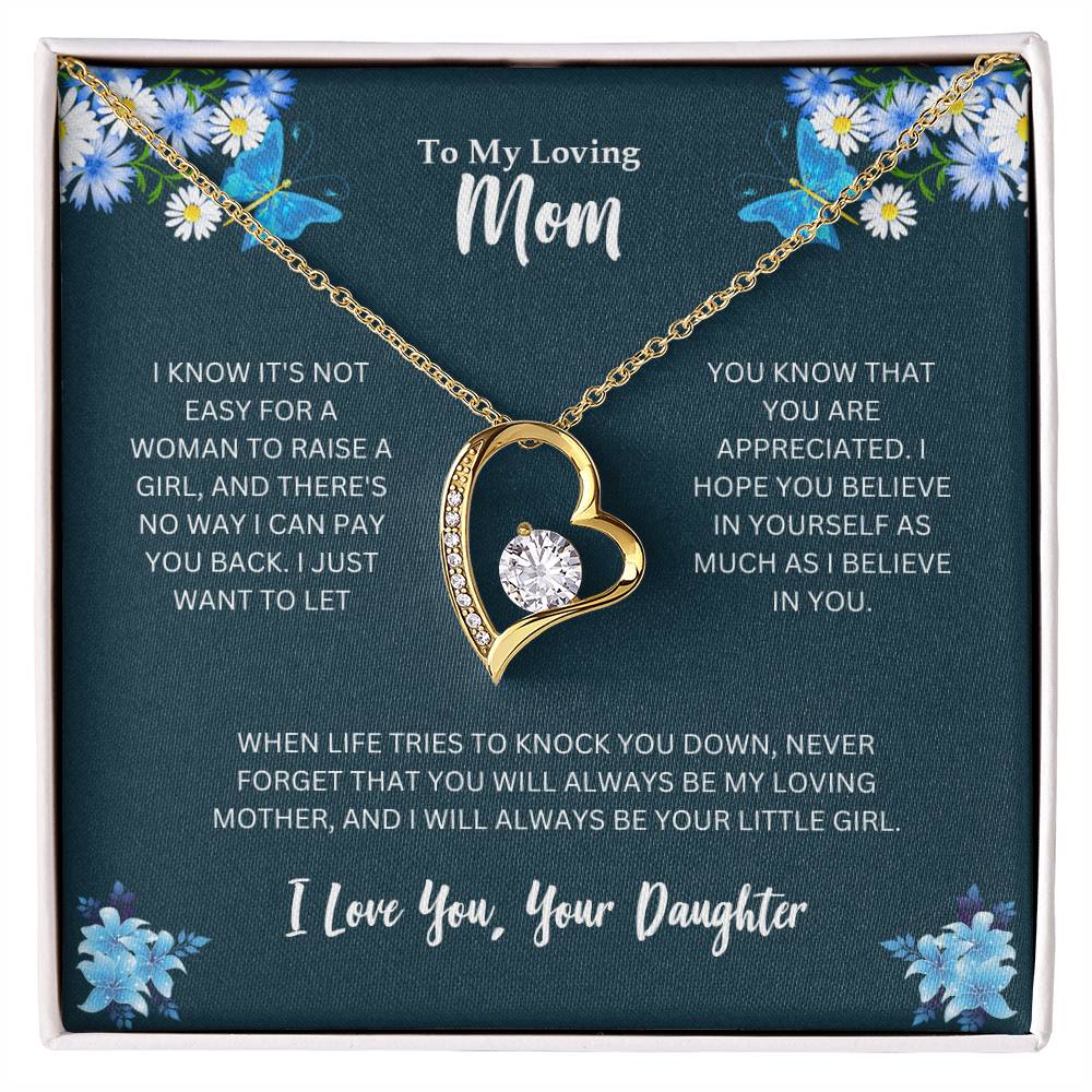 To My Loving Mom | I Love You - Forever Love Necklace